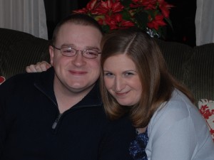Nick and Leanne at Christmas